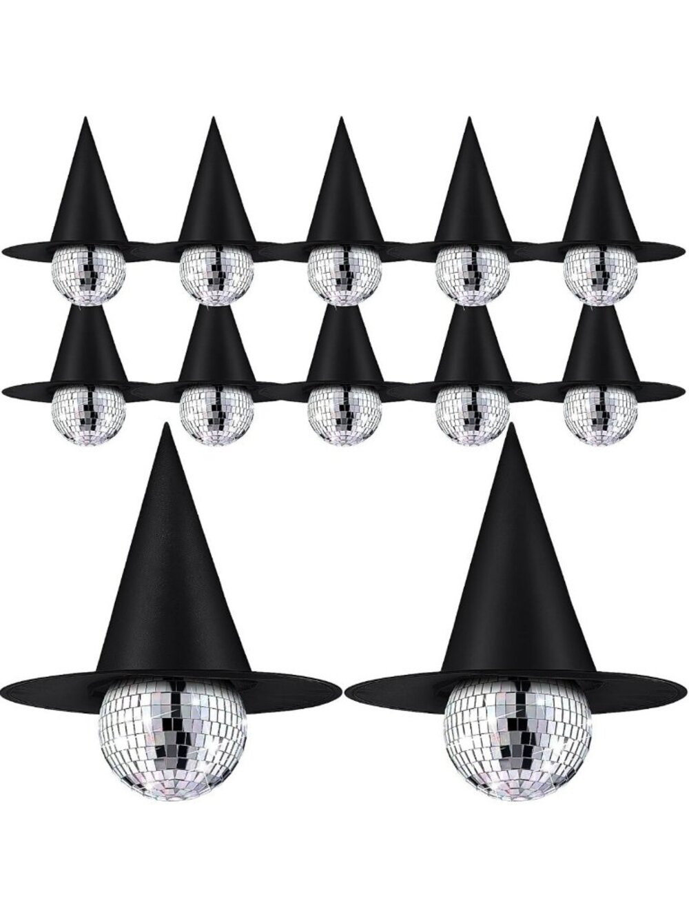 12-Piece Halloween Disco Decorations - Hanging Witch & Spooky Party Decor